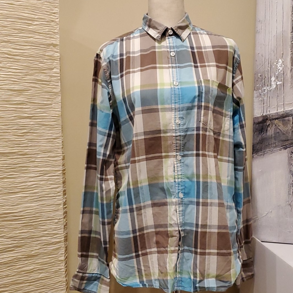 Stile Benetton Checkered Button Down Shirt